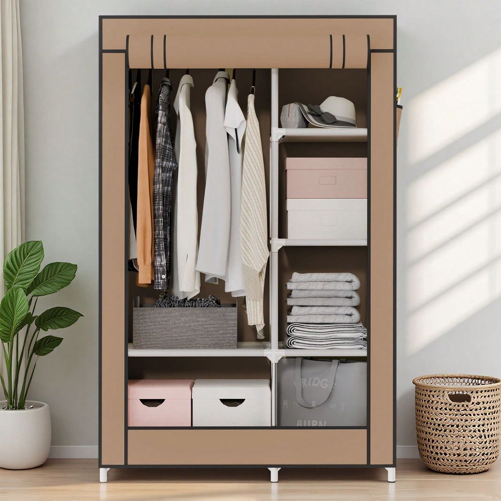 Closet Storage For Hanging Clo - Wardrobe Closet Portable Fabric Cover review and price