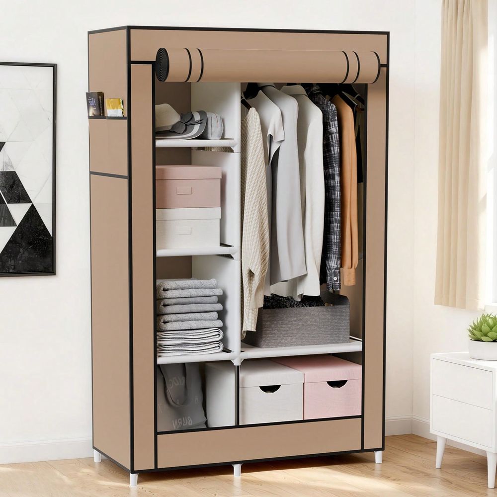Closet Storage For Hanging Clo - Wardrobe Closet Portable Fabric Cover review and price