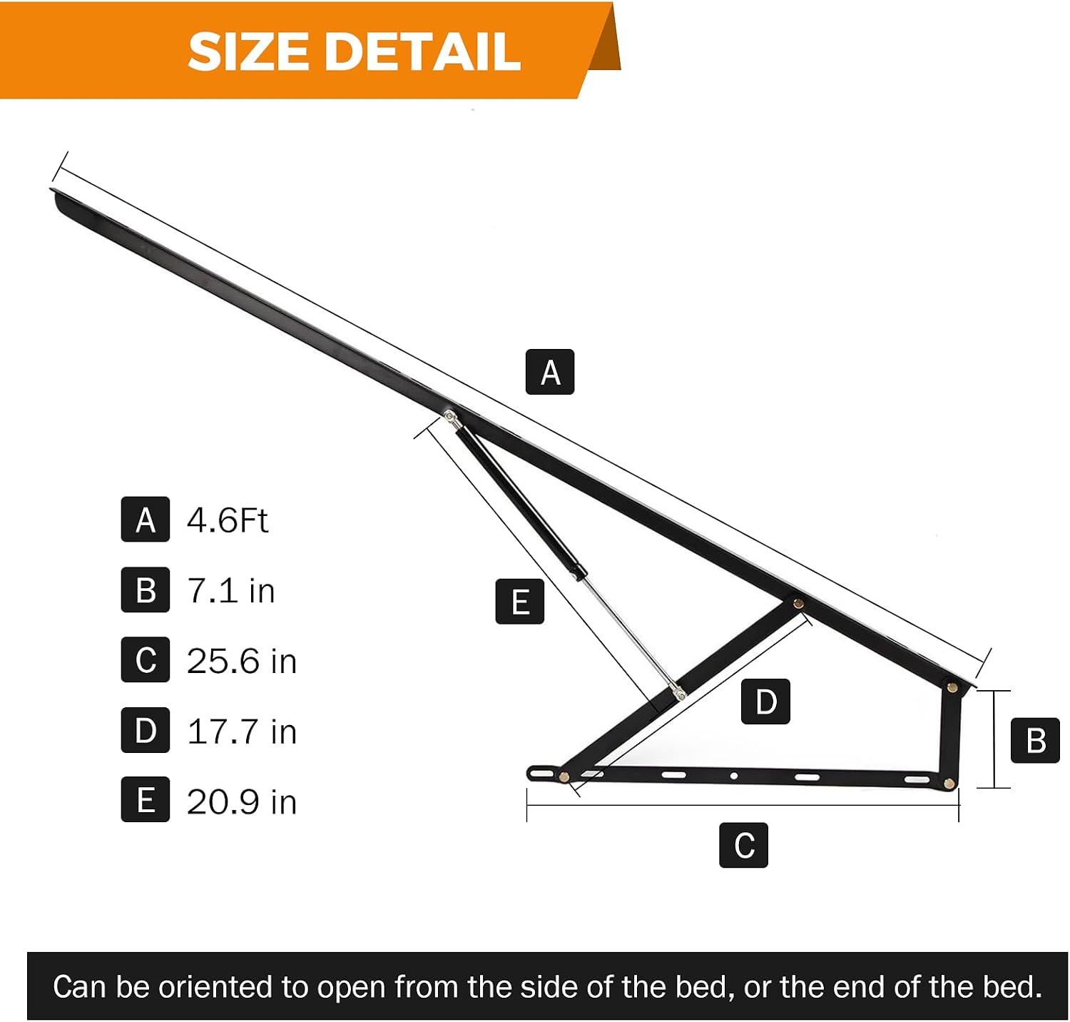 4.6 FT Bed Lift Mechanism, 176 - Gas Lift Storage Bed Hydraulic review and price