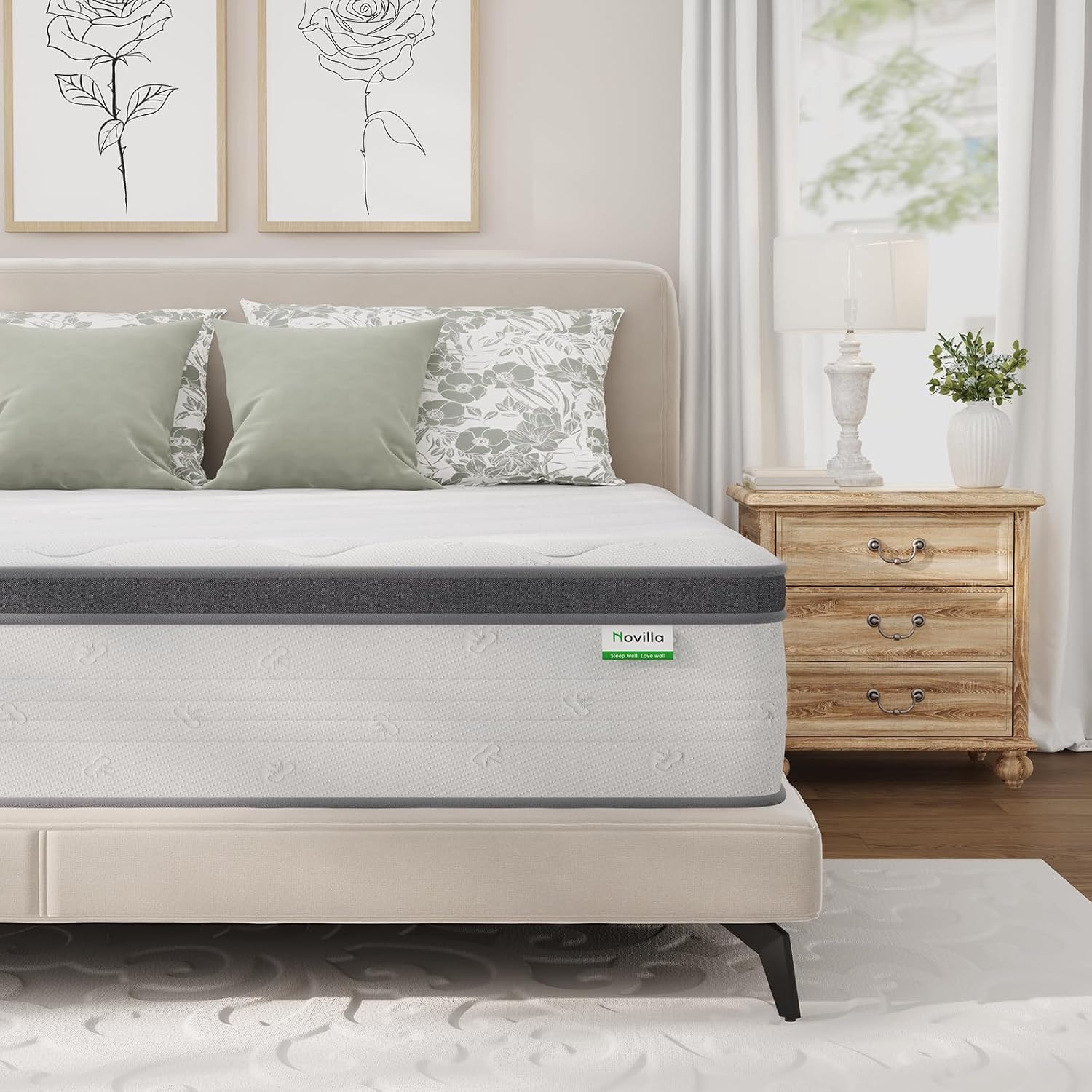 Queen Mattress 14 Inch, Hybrid - Memory Foam Mattress In A Box Queen review and price