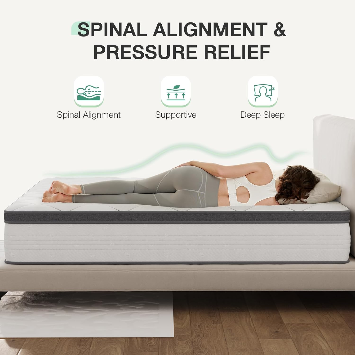 Queen Mattress 14 Inch, Hybrid - Memory Foam Mattress In A Box Queen review and price