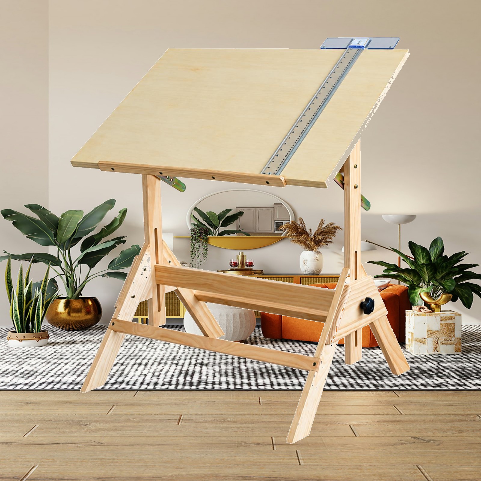 Wooden Drawing Table with Tilt - Tables review and price