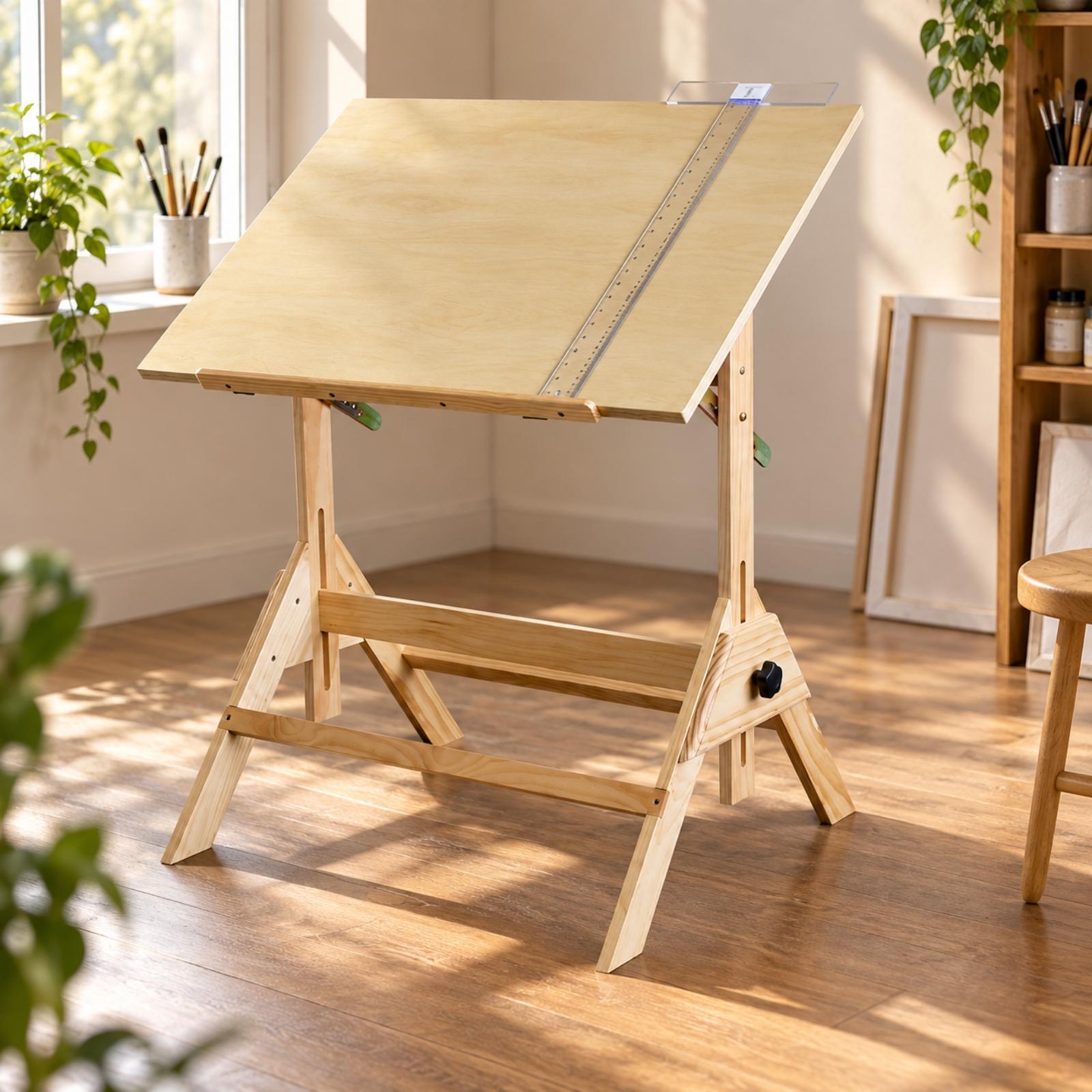 Wooden Drawing Table with Tilt - Tables review and price